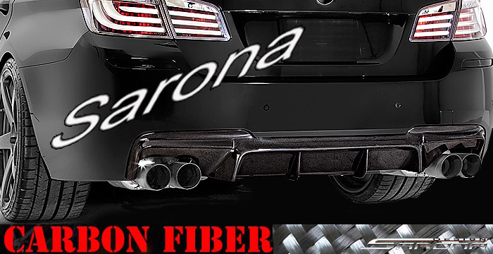 Custom BMW 5 Series  Sedan Rear Lip/Diffuser (2011 - 2014) - $640.00 (Part #BM-020-RA)